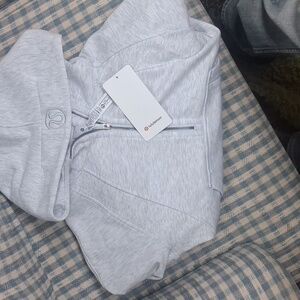 Lululemon Gray Stylish Oversized Half-Zip Hoodie Jacket NWT Size 4